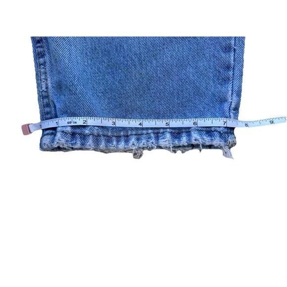 VTG LL Bean Classic Fit Jean 35x29 (32x28) 90s Light Wash Fade Distressed Denim - Picture 6 of 15